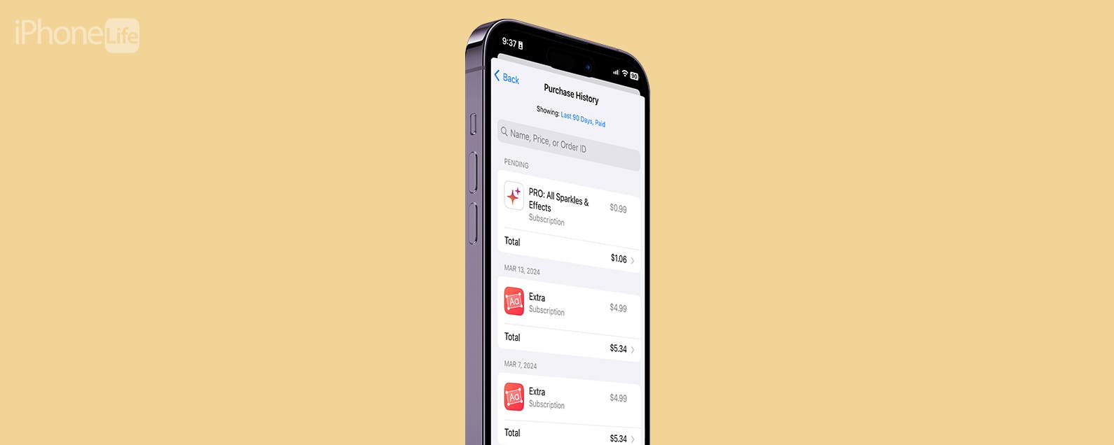 How to see apple purchases on your iphone