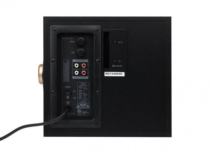 Kinivo M2, rear subwoofer design.