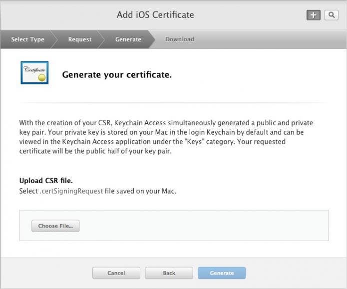 Generate your certificate
