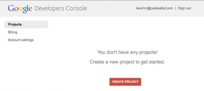 No projects