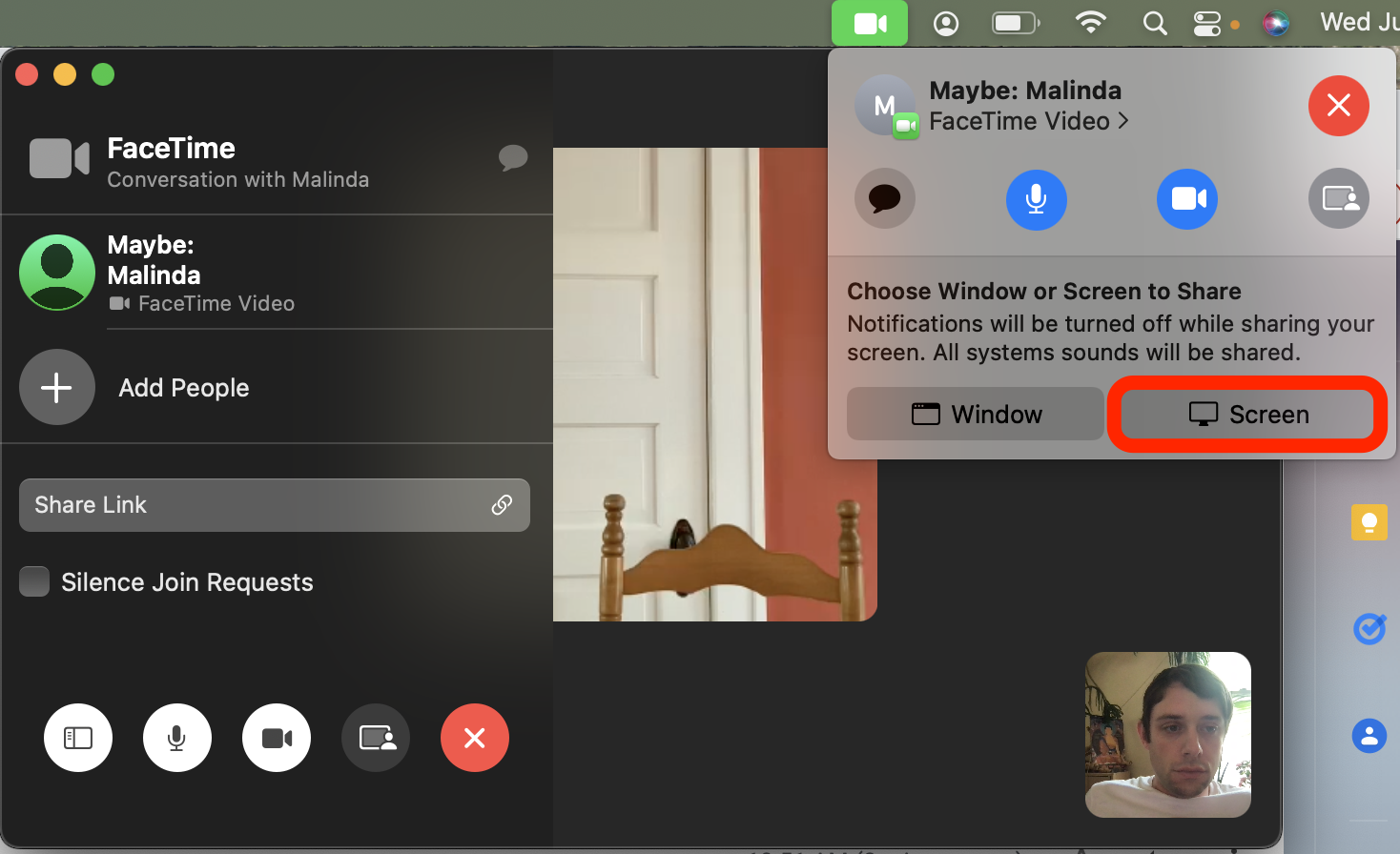 How to FaceTime Screen Share on Mac