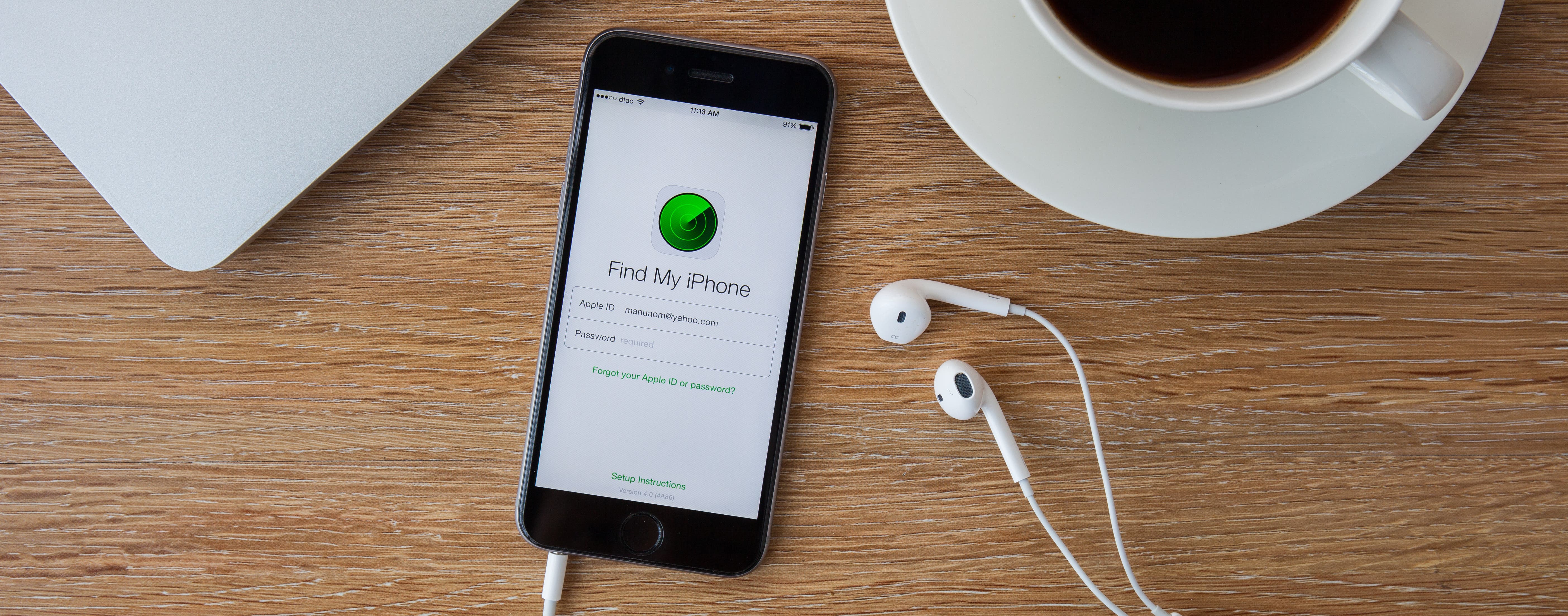 set up find my iphone online