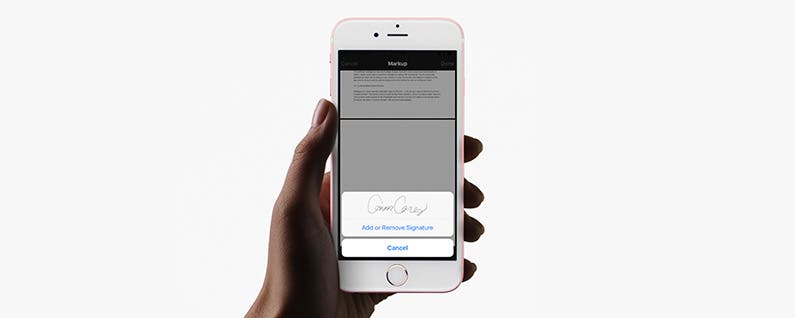 how to sign document on iphone from email