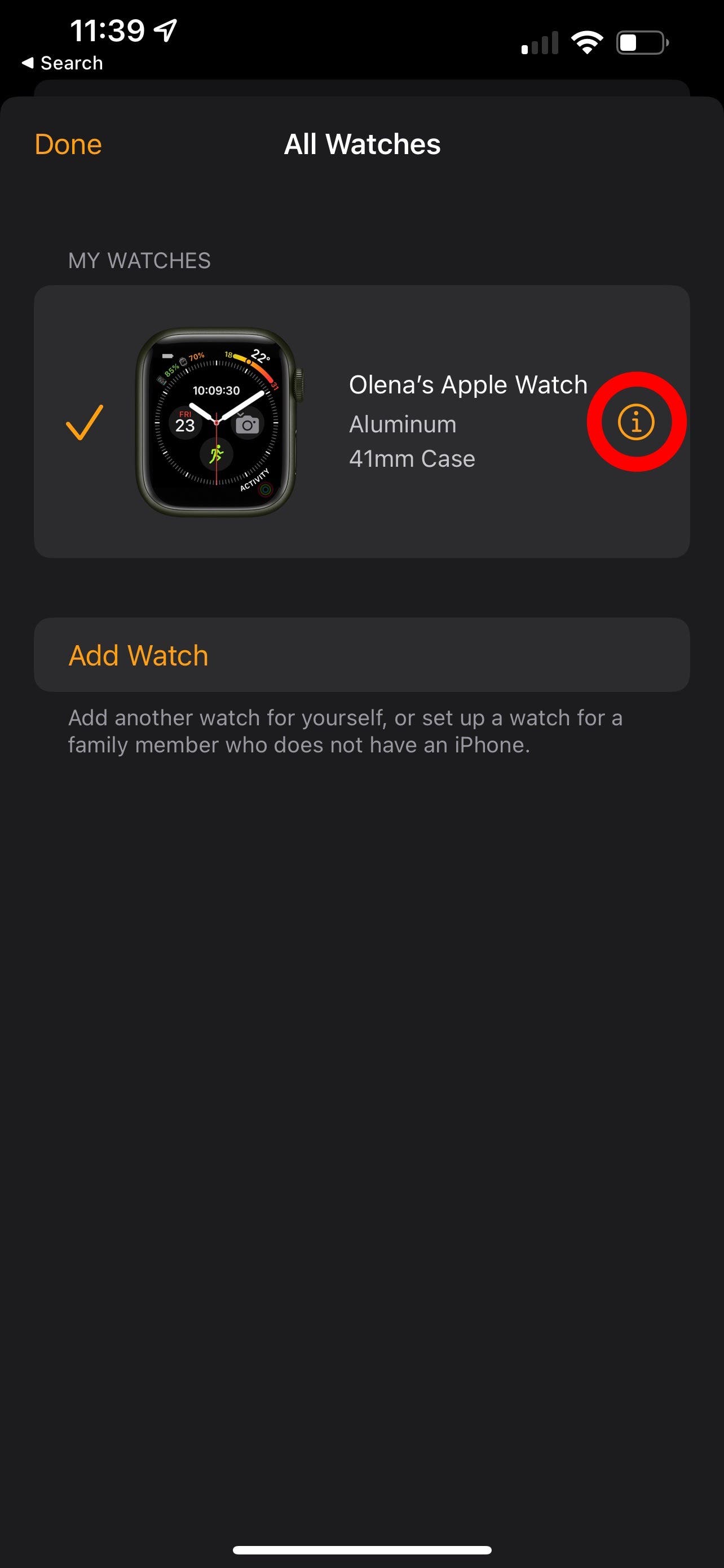 Remove apple watch from icloud 2025 account