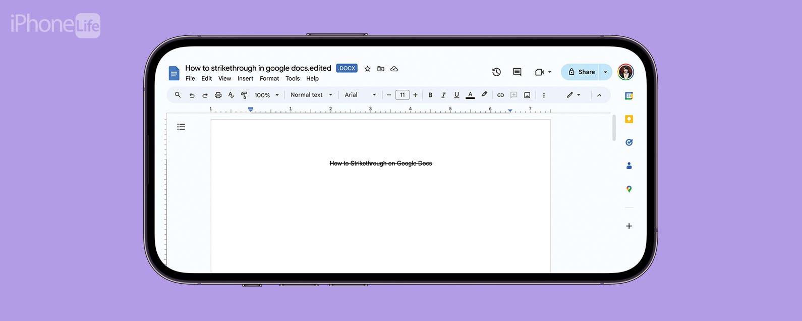 How to Add Strikethrough Text in Google Docs