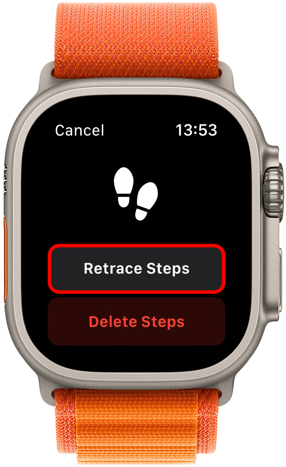 select Retrace Steps. 