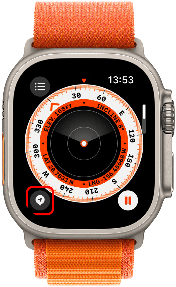Tap the Waypoint icon to label your exact location at that moment.