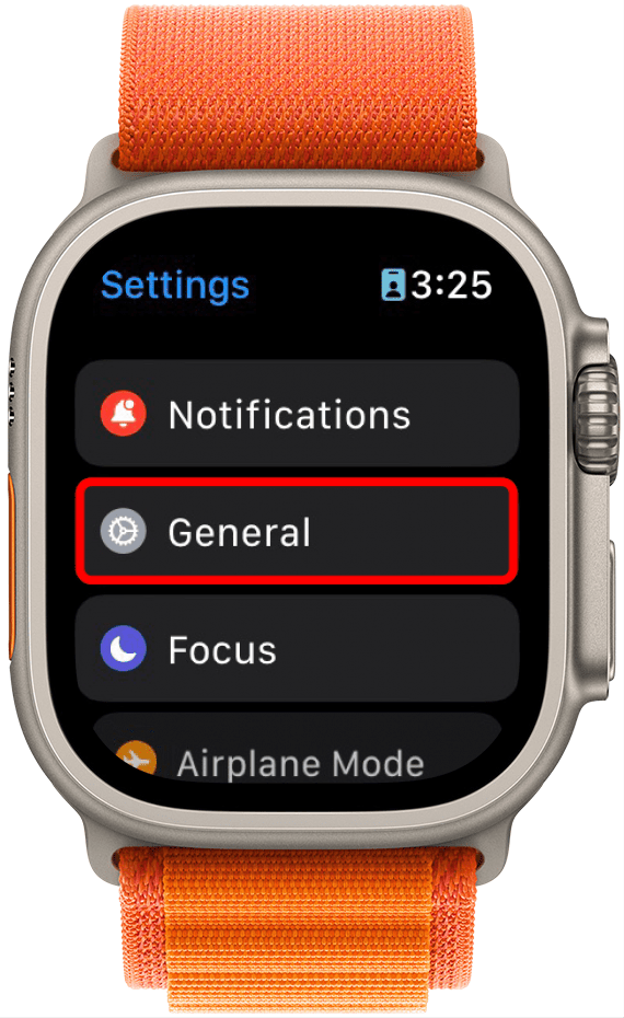 Tap on General.