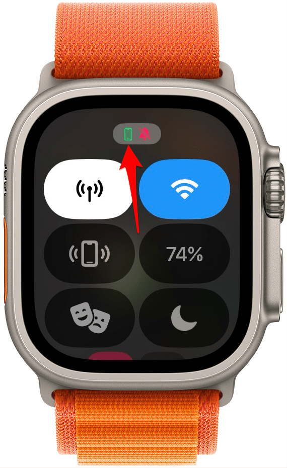 The green iPhone icon at the top of the screen indicates your iPhone is connected and in range.