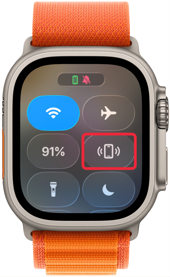 Locate the ping iPhone icon and long-press it until your flashes and pings.