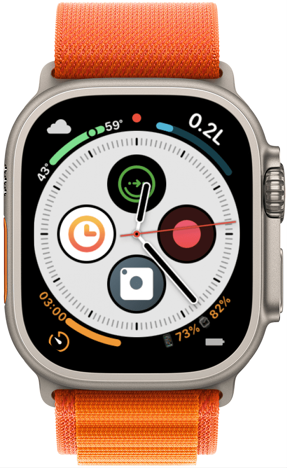 Infograph Apple Watch face with 8 complications