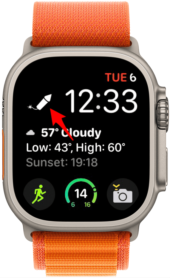 Launcher complication on an Apple Watch face