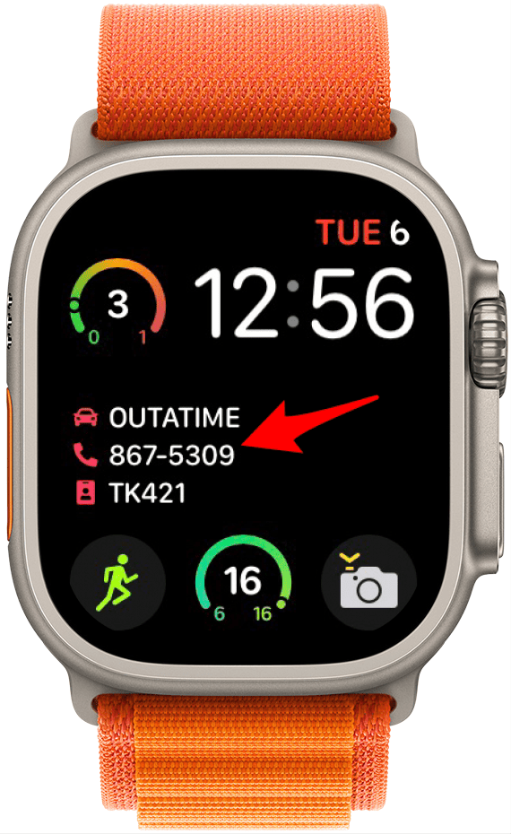 Cheatsheet complication on an Apple Watch face