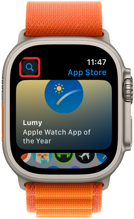 Tap the Search icon and type in Walkie-Talkie.