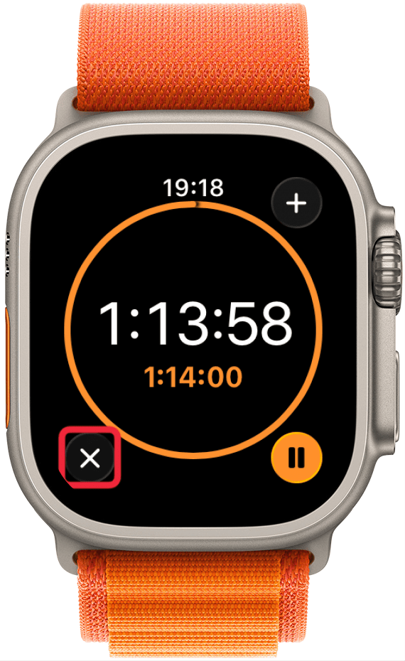 You can tap the x to cancel the timer.