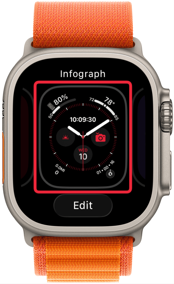 Stop when you get to the watch face that you want to use and tap the face or push the Home button.