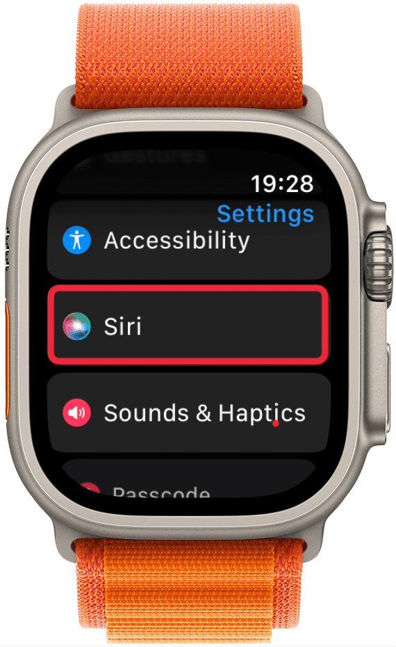 Scroll down and tap Siri.