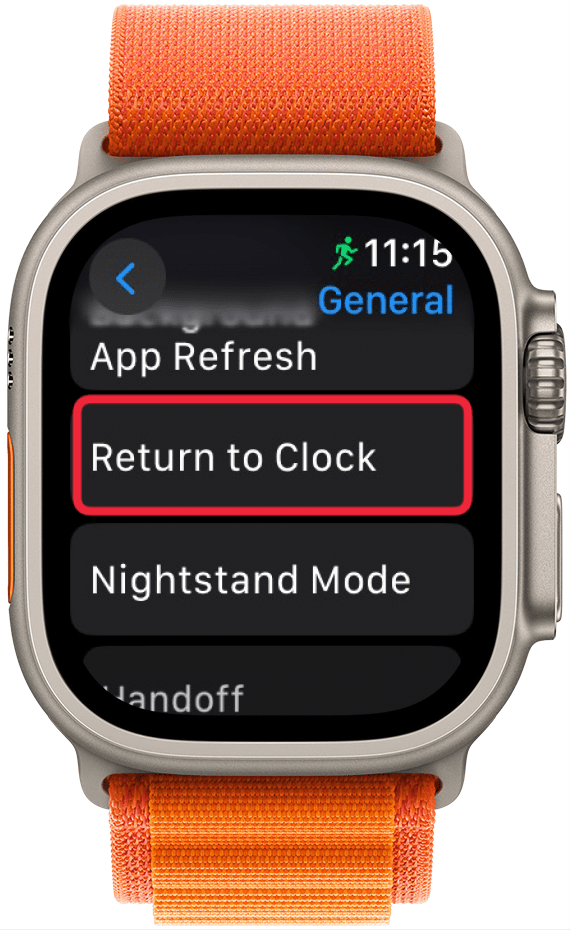 How to Customize Return to Clock Face by App on Apple Watch