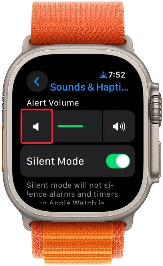 how to turn volume down on apple watch