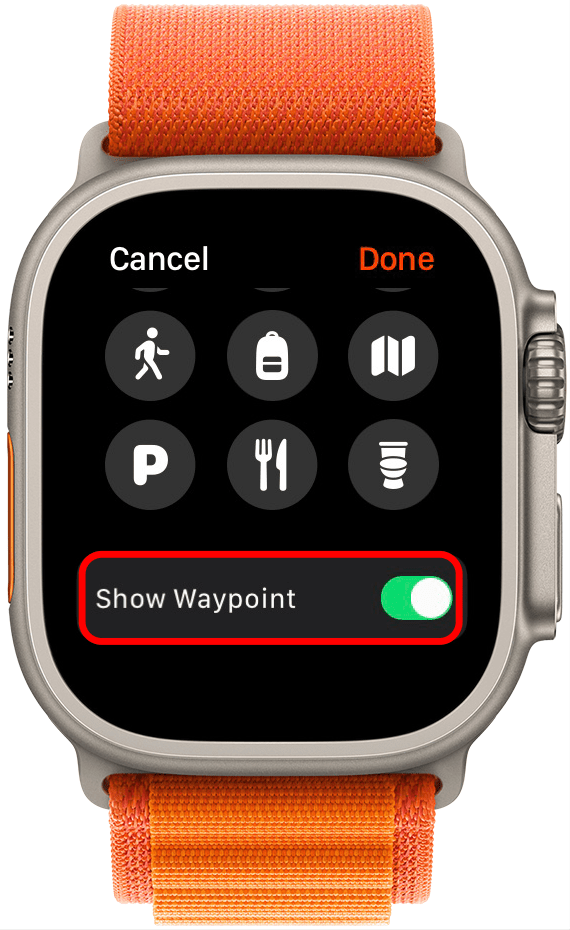 Finally, you’ll be able to decide if you want your Waypoint to show up on a map or not.