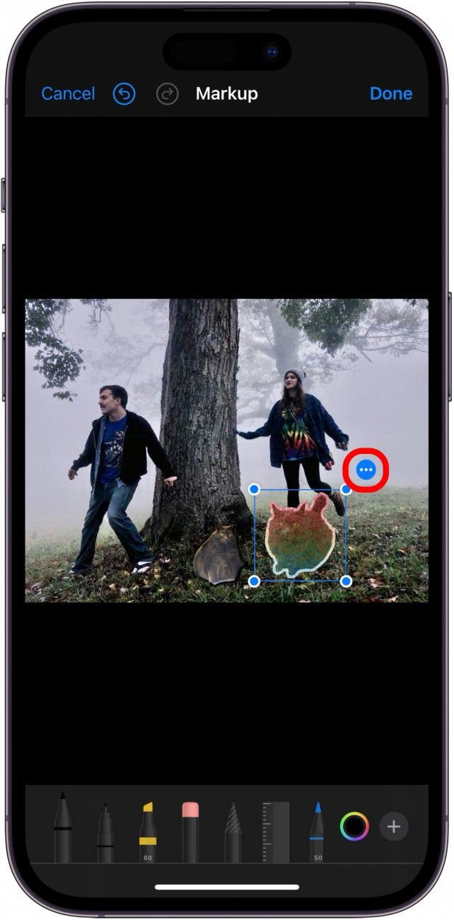 how to add a sticker to a photo iphone