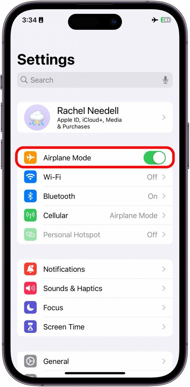 airplane mode on iphone does what