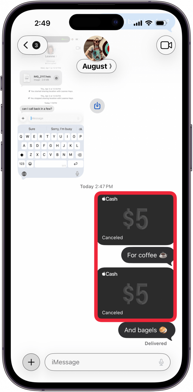 apple cash payments are cancelled