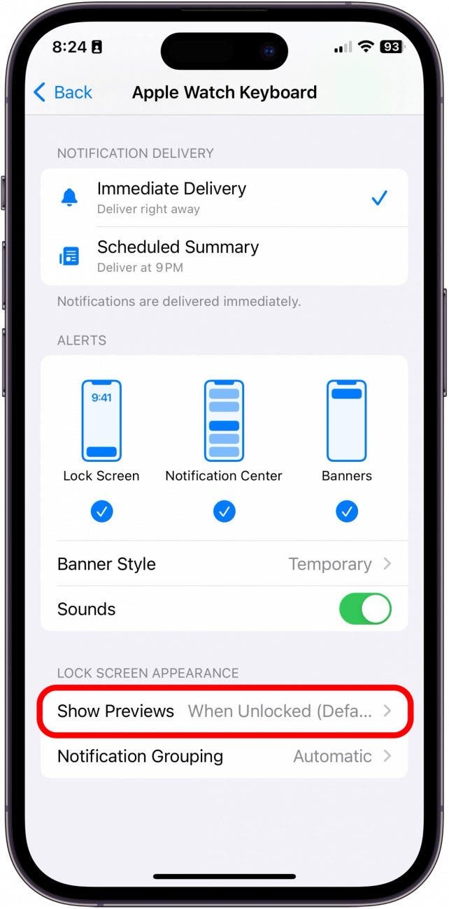 How to Turn Off Apple Watch Keyboard Notification