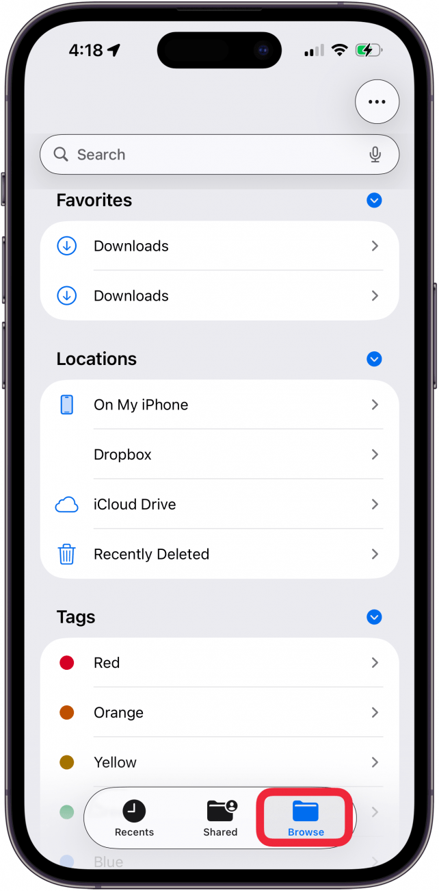 browse tab in preview app