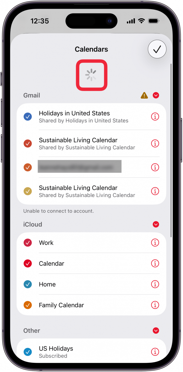 calendars buffering and syncing