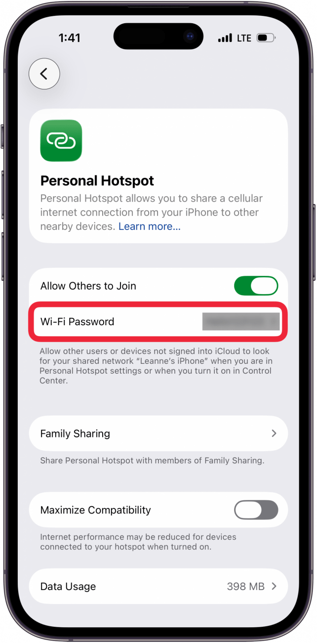 change iphone wifi password