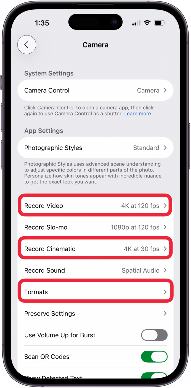 check iphone camera settings if photos are blurry