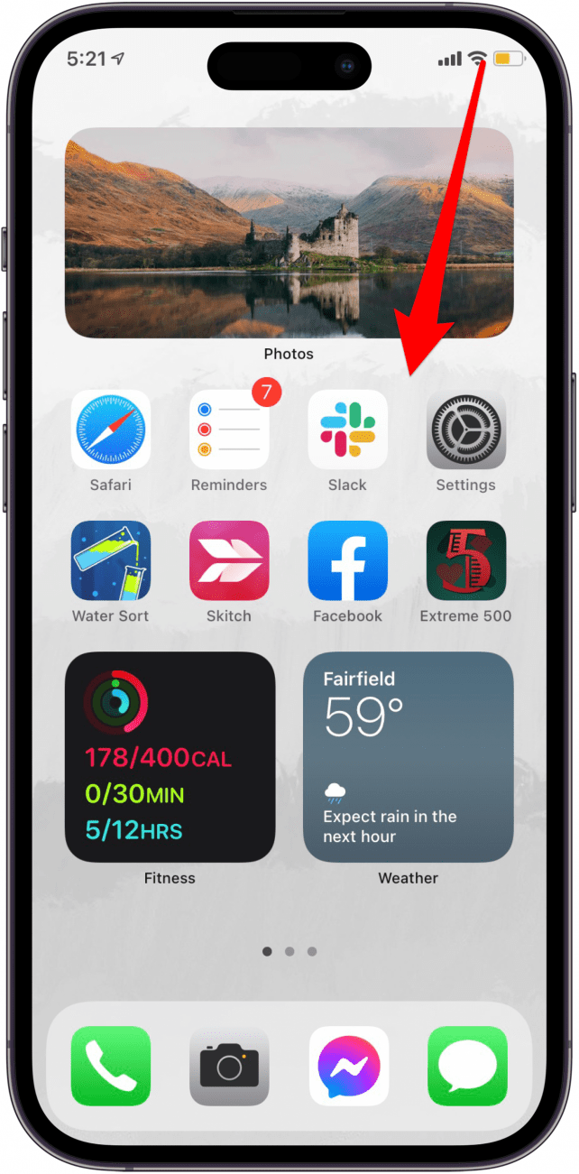 open iphone control center Swipe down from top-right corner to access control center