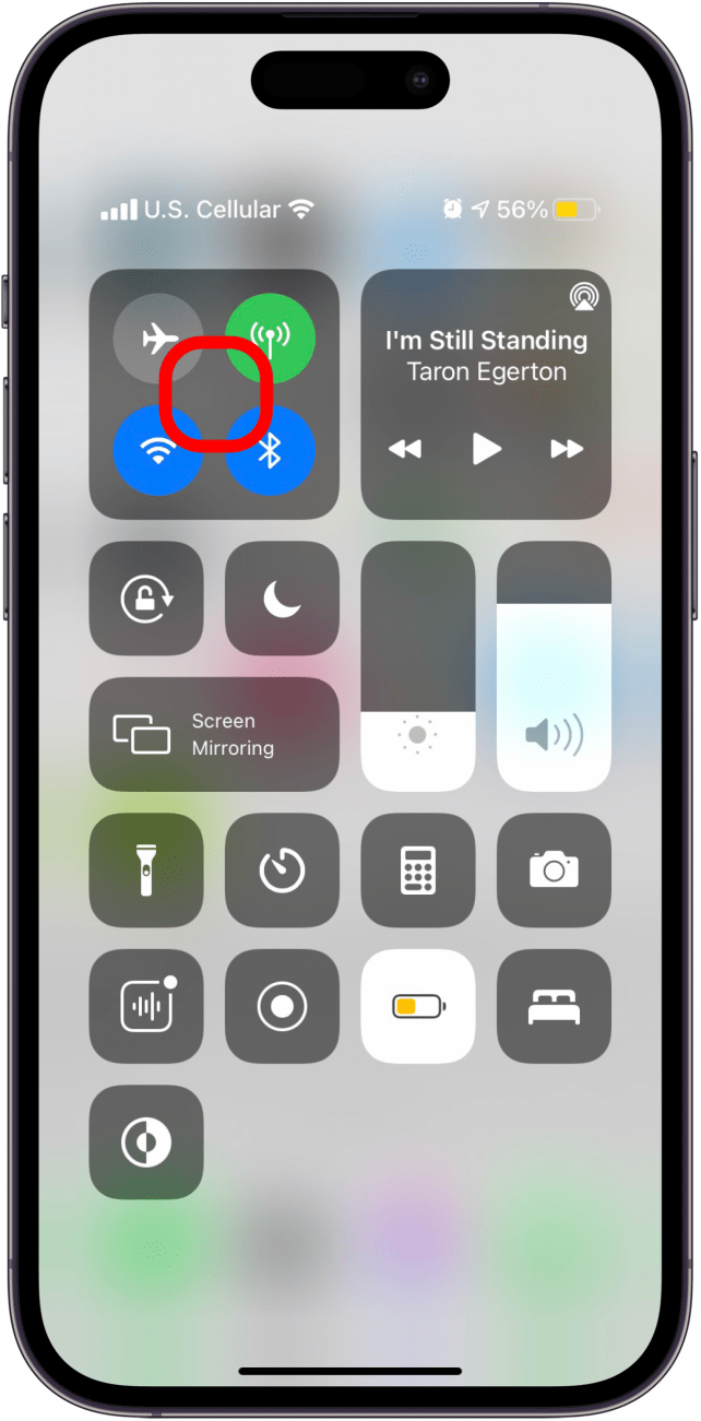 long-press to check iPhone connections