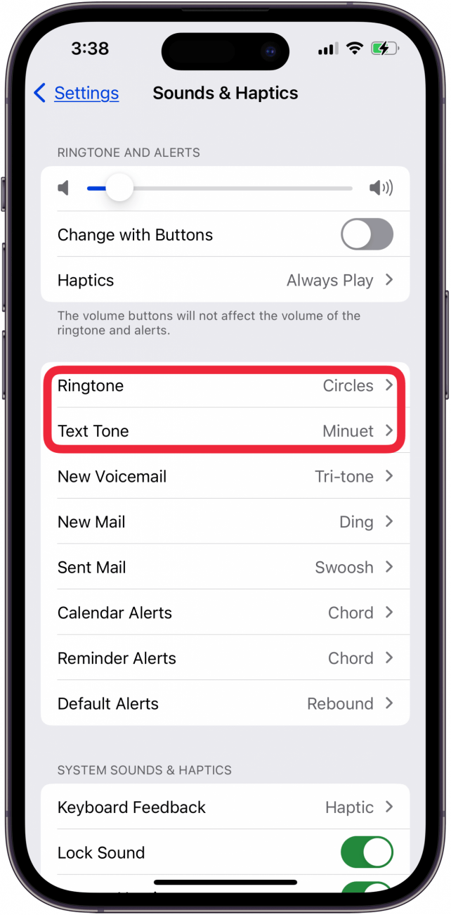 check ringtone and text tone to see if they're a song