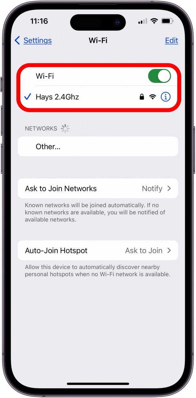 check wifi if imessage not working