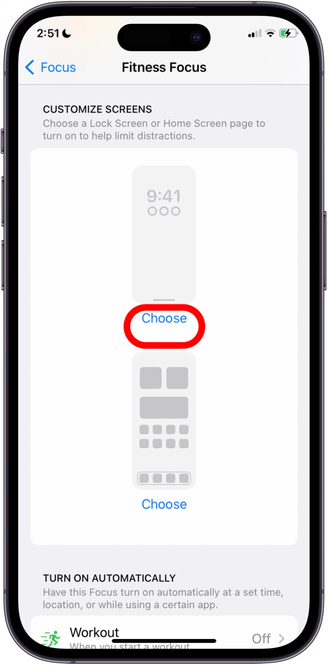 How to Set Lock Screen to Display a Focus