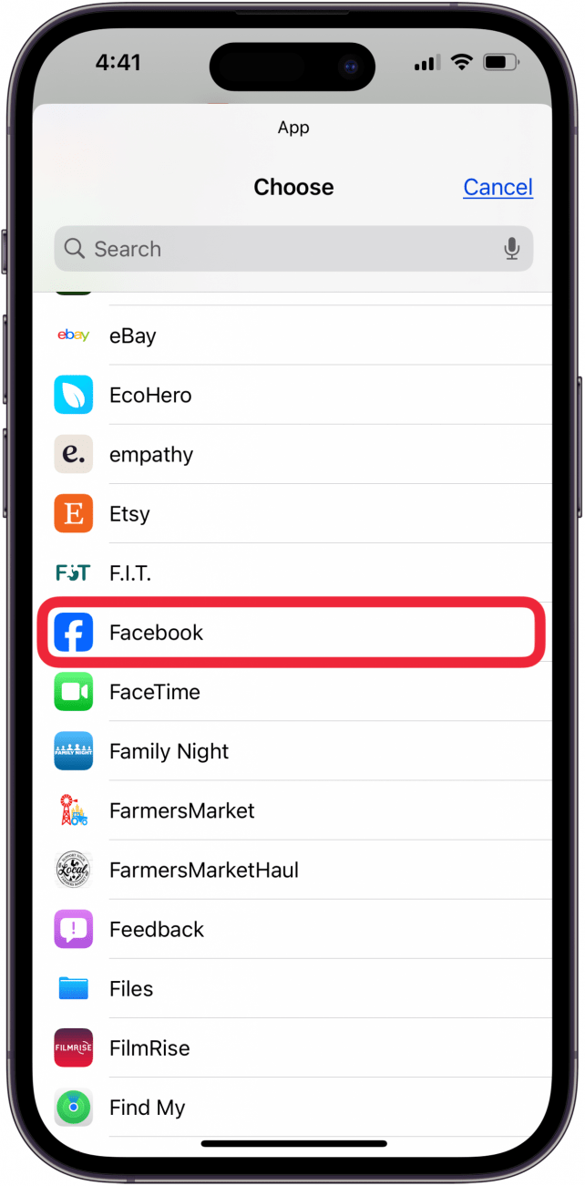 choose app to make custom app icon with shortcut