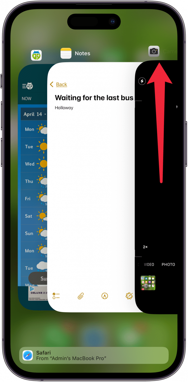 close camera app in app switcher to stop iphone camera shaking