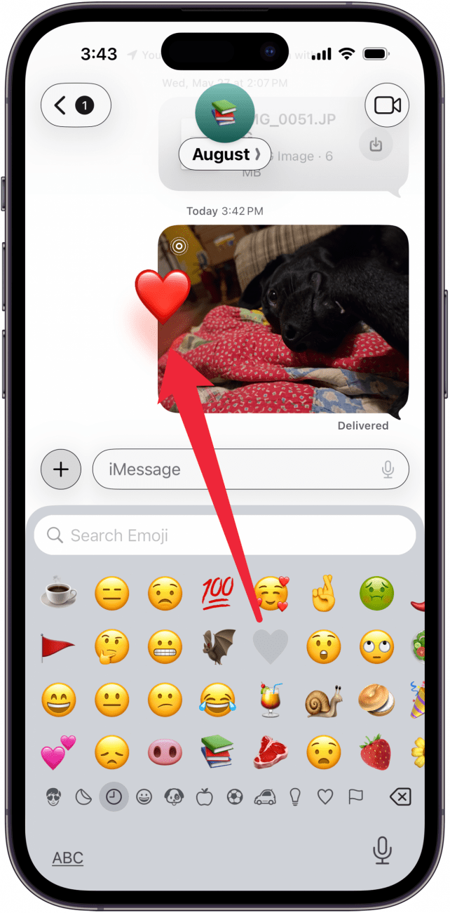 drag emoji into conversation