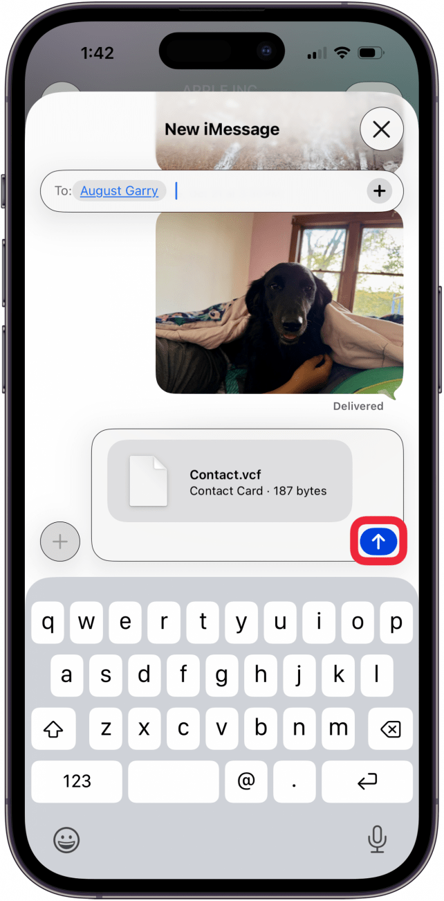 enter name to share contact to and tap send icon enter name to share contact to and tap send icon