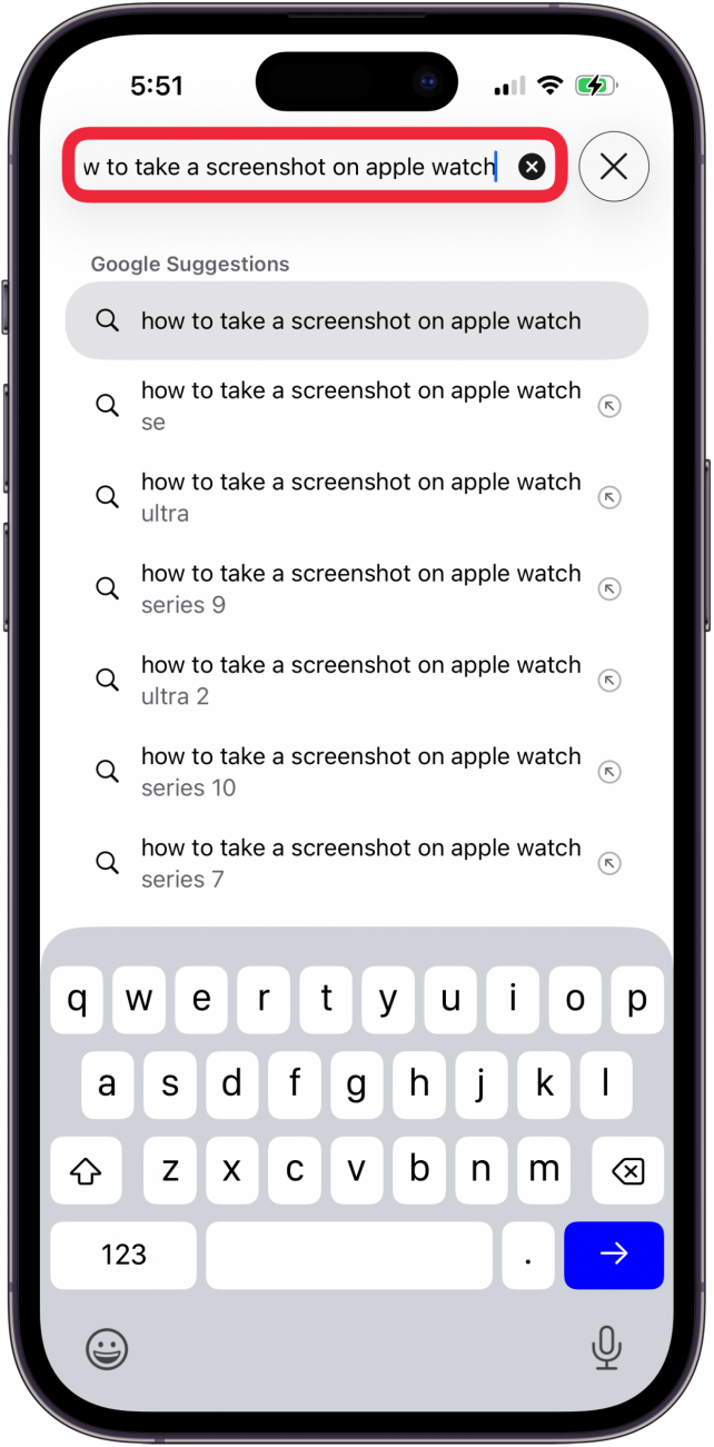 enter search query into google search bar