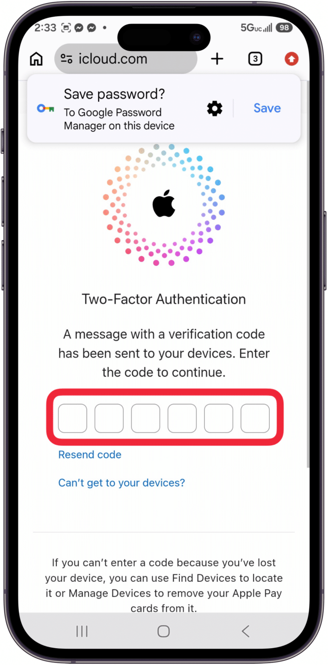 enter two factor authentication code enter two factor authentication code
