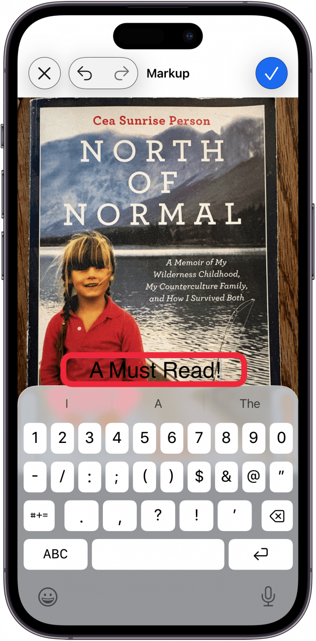 enter your text in the text box