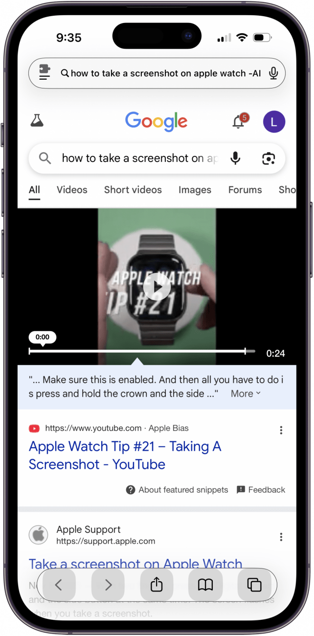 google search results with -ai on end