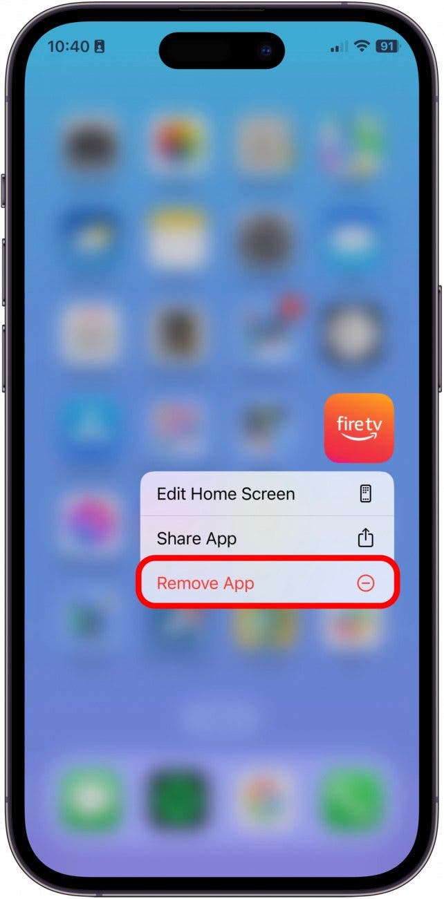Tap Remove App.