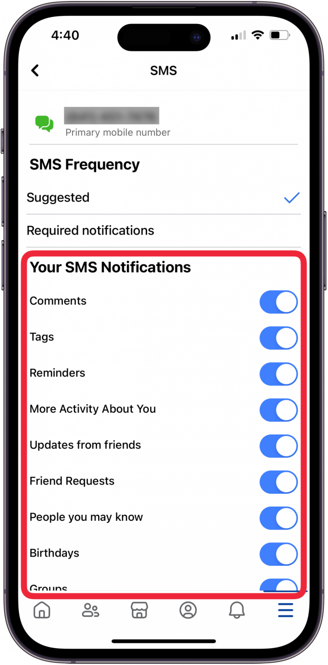 how to choose which facebook notification you want