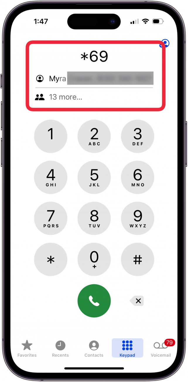 how to find no caller id on iphone with *69