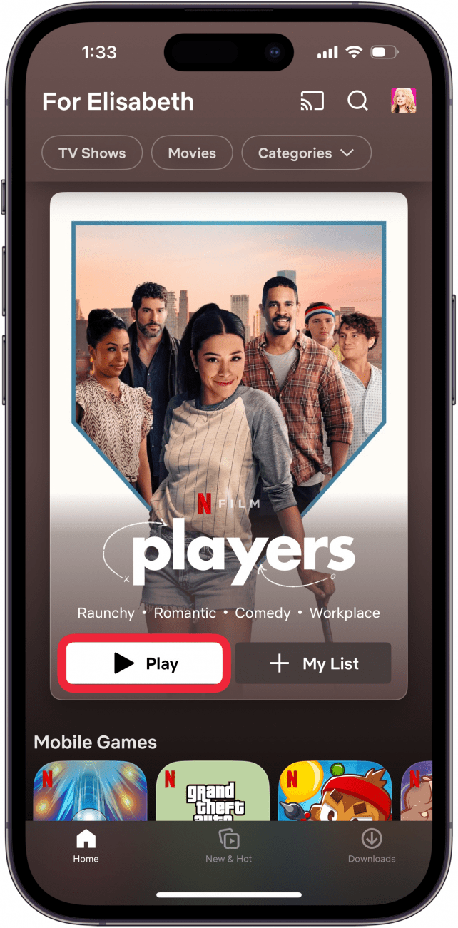 how to watch downloaded movies on iphone tap play icon