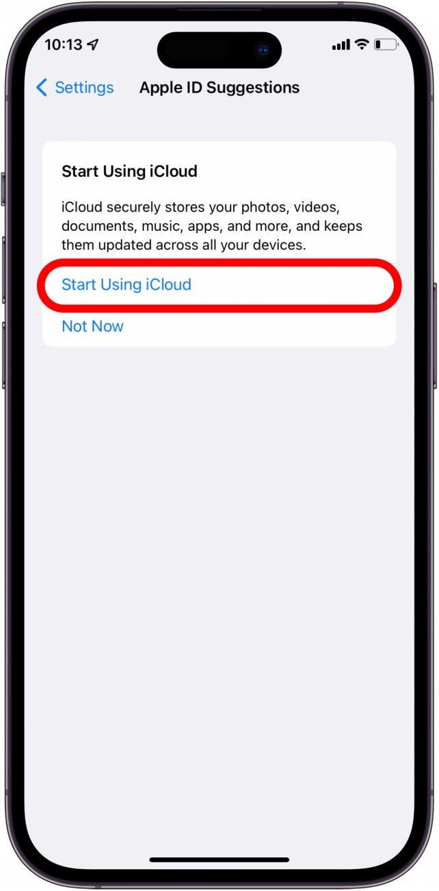 Start Using iCloud